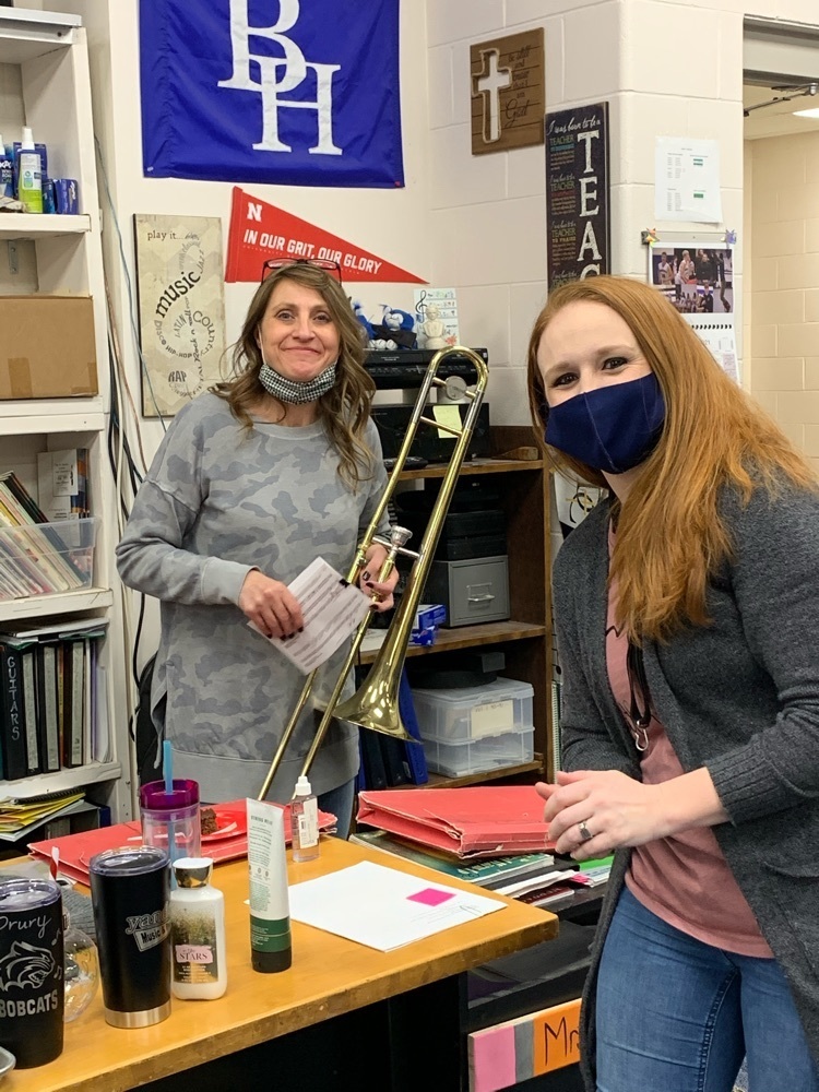Mrs. Drury and Mrs. Kohmetscher joined the band tonight ❤️