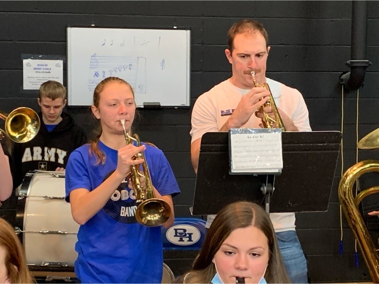 Mr. Armes on trumpet